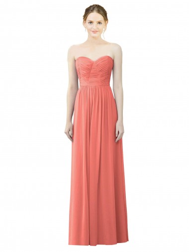 Buy Draped Sweetheart Strapless Chiffon Bridesmaid Dress