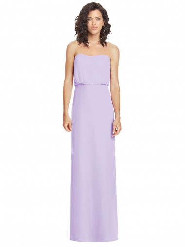 Buy Full Length Lux Chiffon Blouson Bodice Bridesmaid Dress