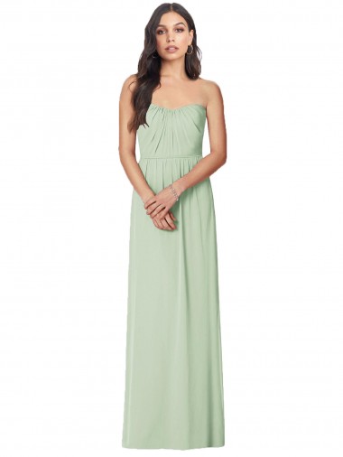 Buy Strapless Sweetheart All-Over Shirring Chiffon Bridesmaid Dress