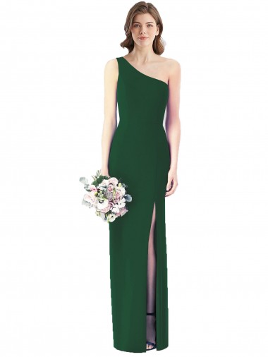 Buy One Shoulder Chiffon Trumpet Bridesmaid Dress