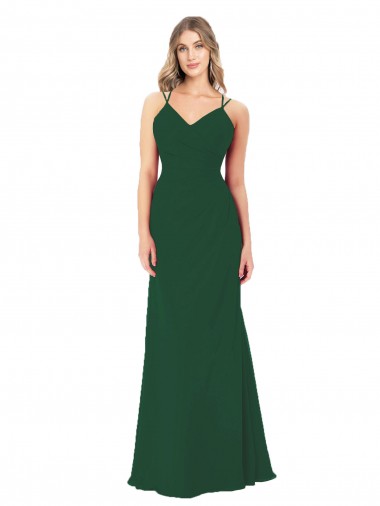 Buy Criss Cross Strappy Chiffon Bridesmaid Dress