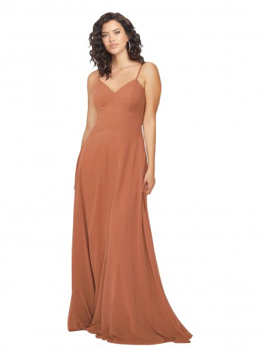 Buy Chiffon Bridesmaid Dress with Tie Back Keyhole