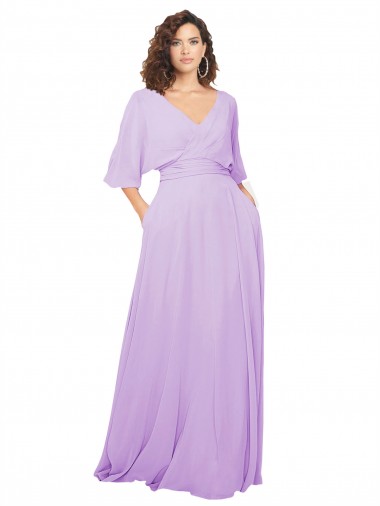 Buy Chiffon Bridesmaid Dress with Ruched Waist