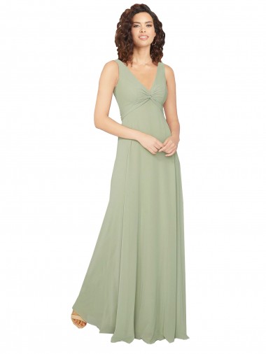 Buy Knotted Bodice Chiffon Bridesmaid Dress
