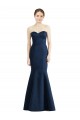 Buy Long Mermaid Full Length Strapless Satin Bridesmaid Dress