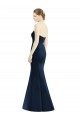 Buy Long Mermaid Full Length Strapless Satin Bridesmaid Dress