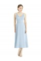 Buy Short Tea Length V-Neck Satin Bridesmaid Dress