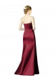 Buy Strapless Satin Bridesmaid Dress with Asymmetrical Draped Bodice