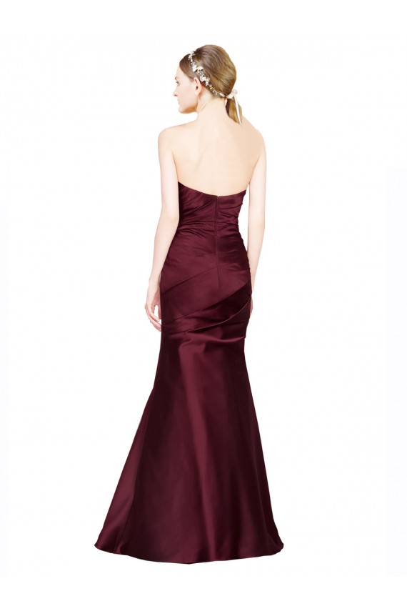 Buy Mermaid Sweetheart Soft Satin Bridesmaid Dress with Pleats